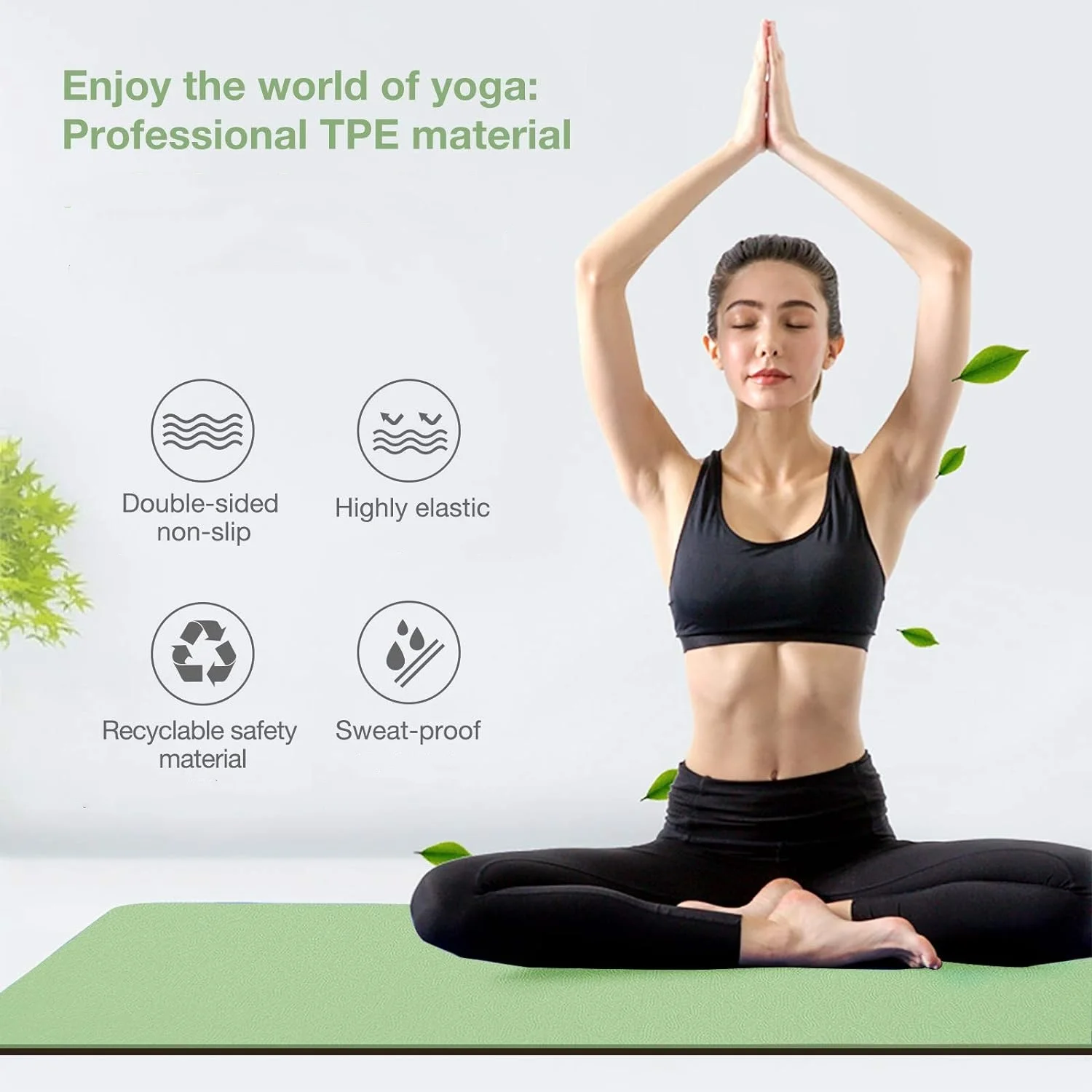 Home Gym Furniture - TPE yoga mat is environmentally friendly,