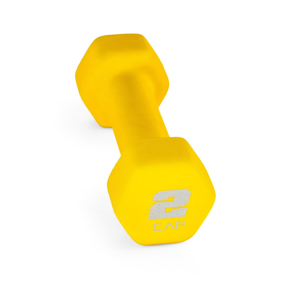 Home Gym Yellow - Neoprene Dumbbell 2lb Weight for Home