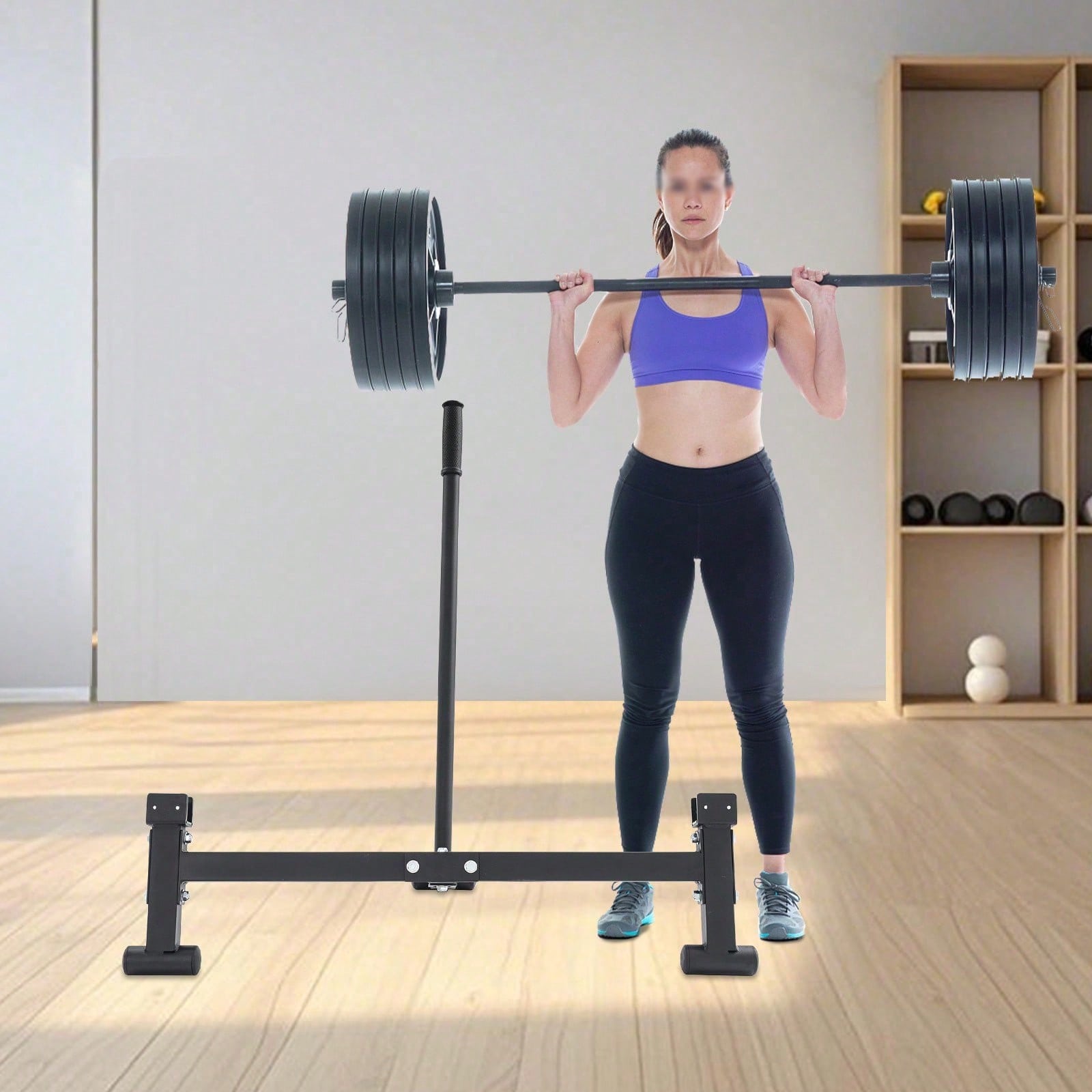 Deadlift Jack Barbell - kangten Barbell Stand, 200lbs Capacity, Carbon