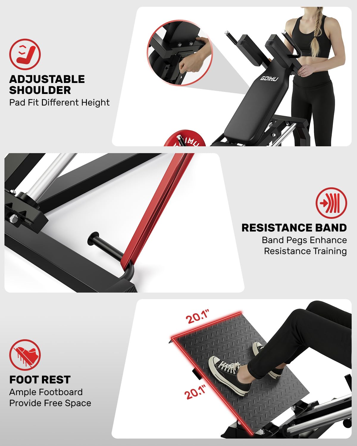 L5 Leg Press Hack Squat Machin - Home Gym Hack 评论和价格