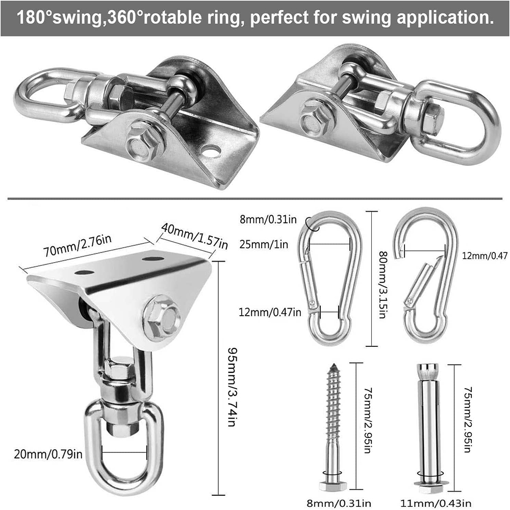 Heavy Duty Swing Hangers Hooks - Yoga Trapeze Swing 评论和价格