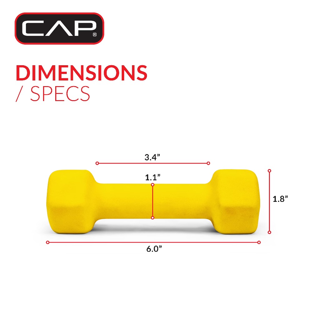 Neoprene Dumbbell 2lb Weight f - Home Gym Yellow 评论和价格