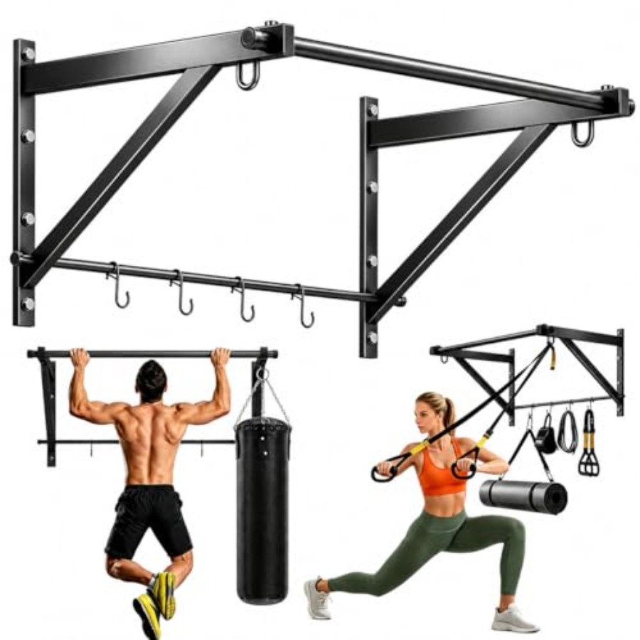Heavy Duty Wall Mounted Chin U - Home Gym Upper Body Workout 评论和价格