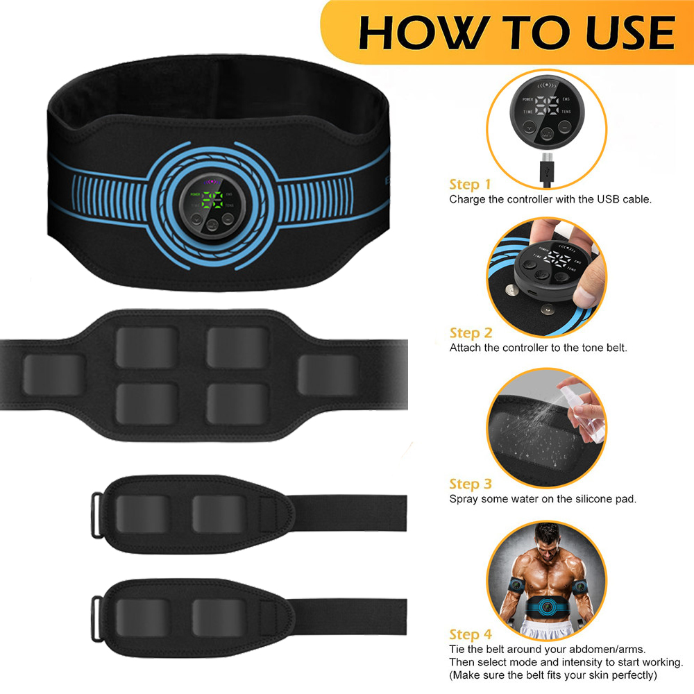 USB Rechargeable Abdominal Mus - Home Gym Electric Machine 评论和价格
