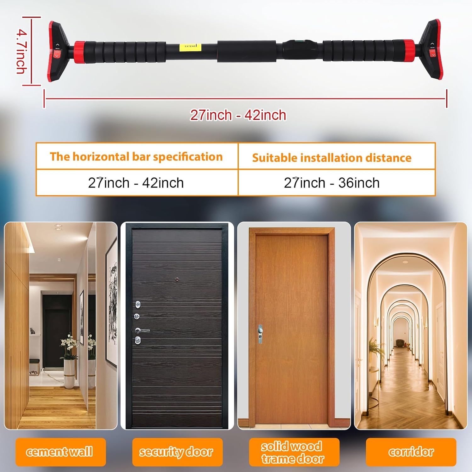 Pull-Up Bar,Chin Up Bar for Do - Home Gym Upper Body Workout 评论和价格