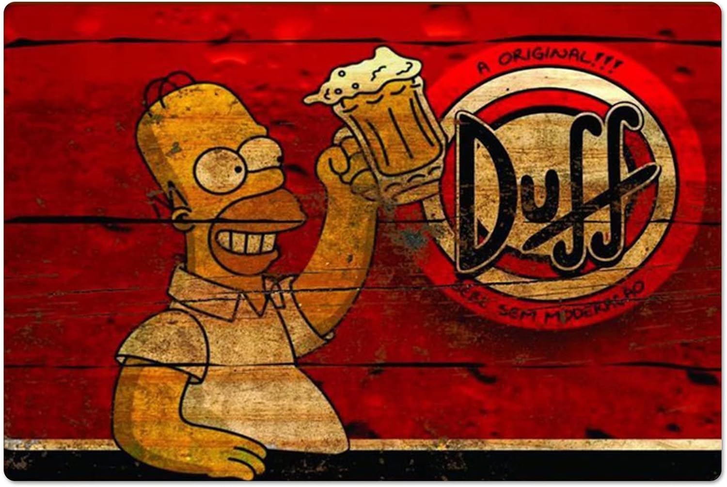 Retro Metal Poster Homer Duff  - Home Gym Hack 评论和价格