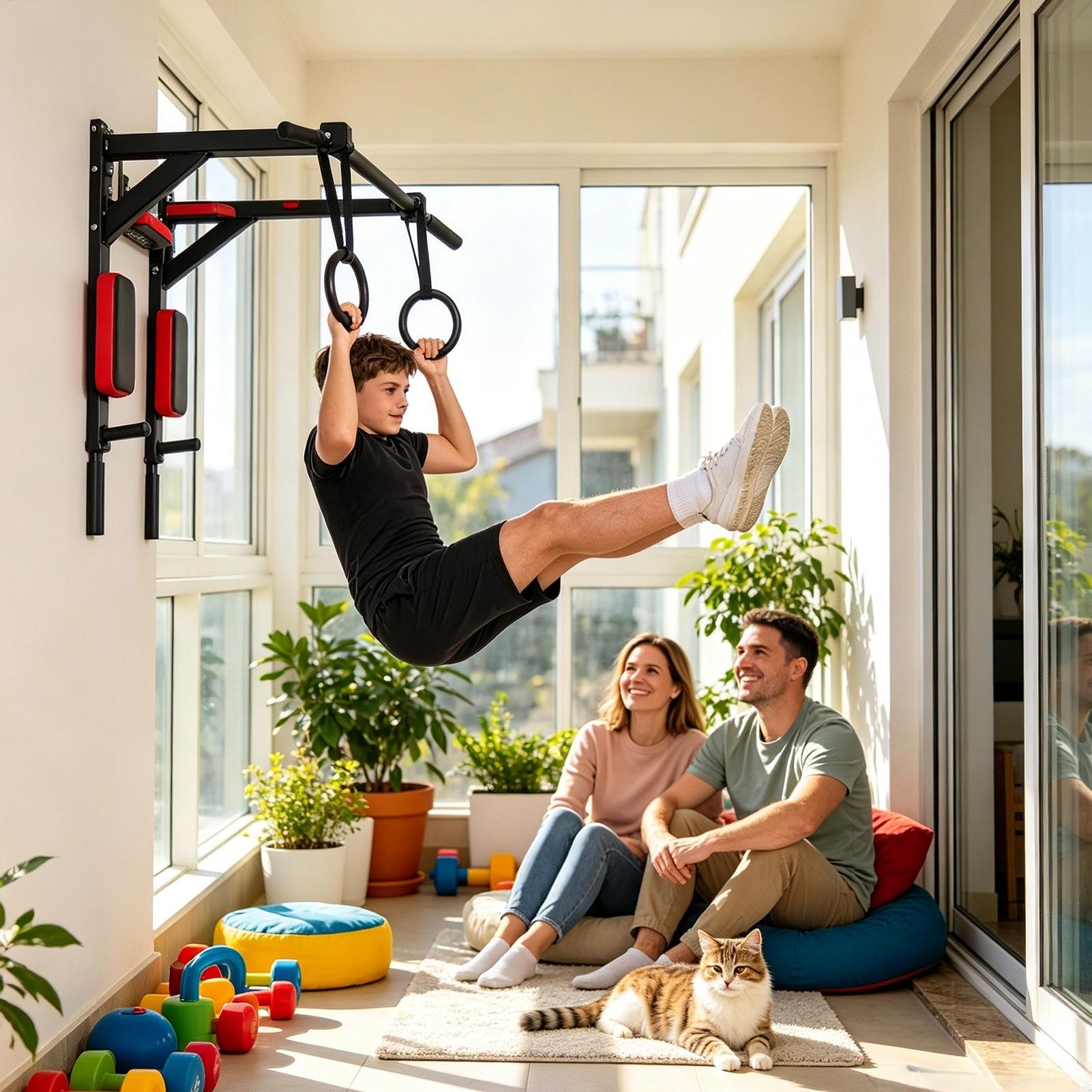 Pull Up Bar Wall Mounted Upper - Home Gym Upper Body Workout 评论和价格